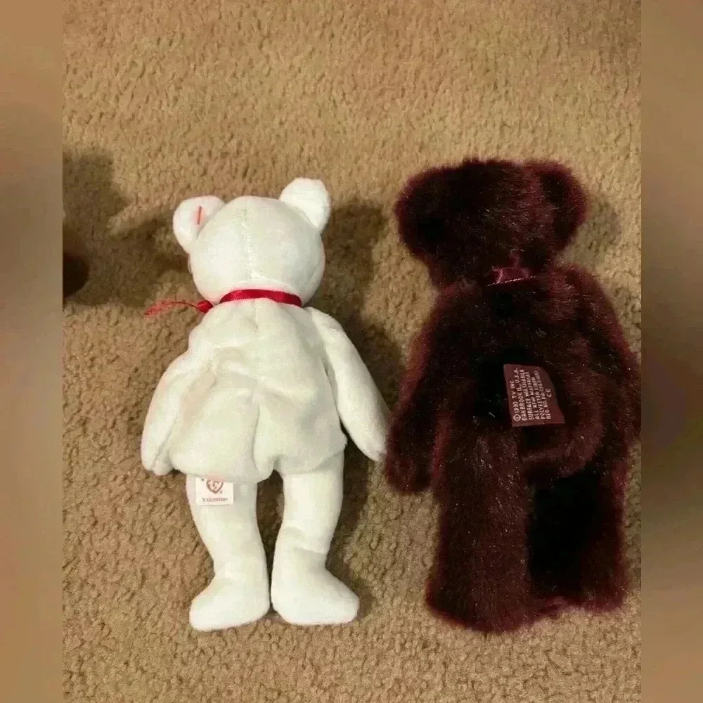 Lot Of 4 Ty 4058 Valentino Bear Beanie Baby 1993/1994